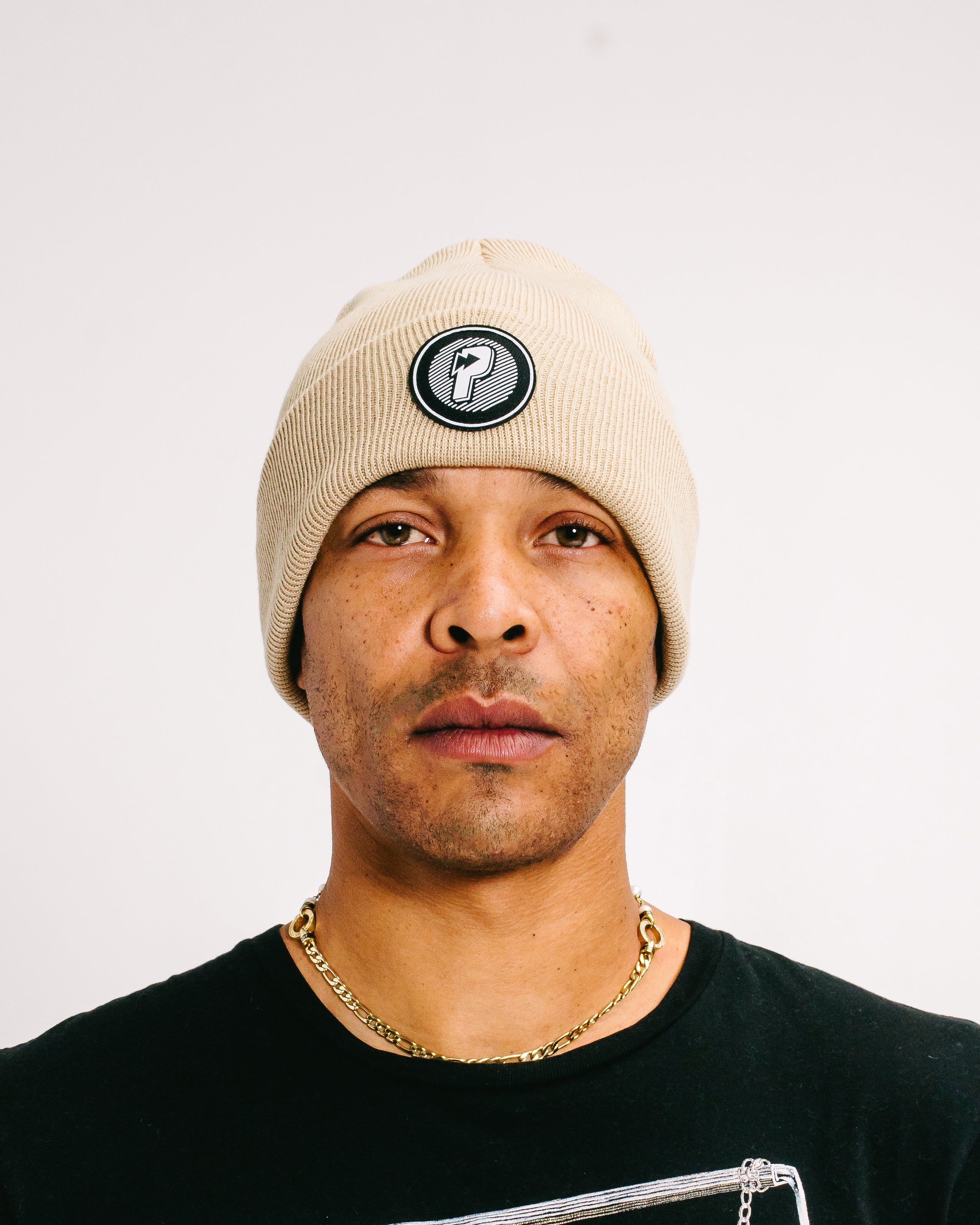 Vinyl Patch Knit Beanie