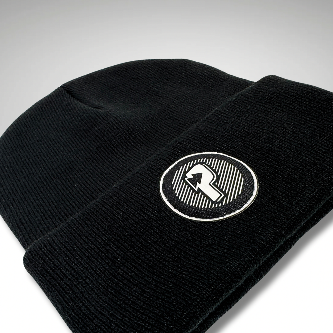Vinyl Patch Knit Beanie
